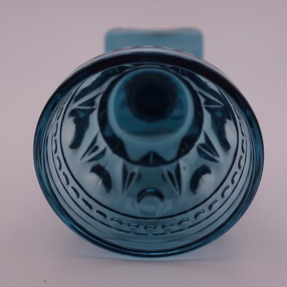 Set of Seven(7) Blue Glasses with Square Base - Picture 9 of 13